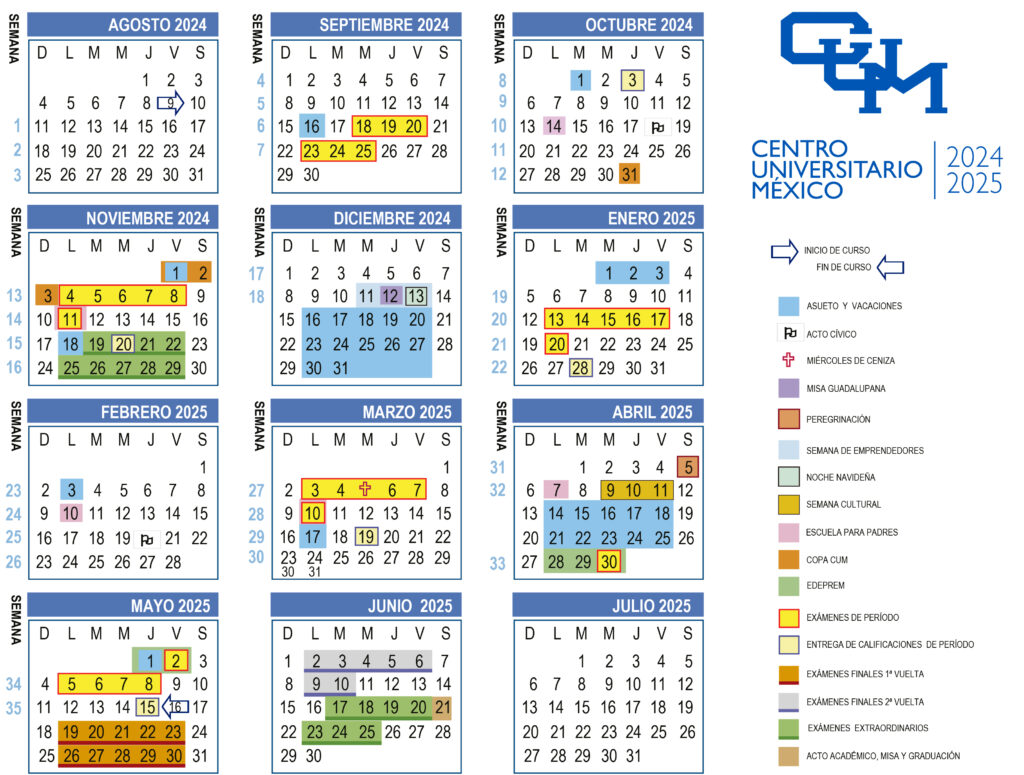 Calendario 2024-2025